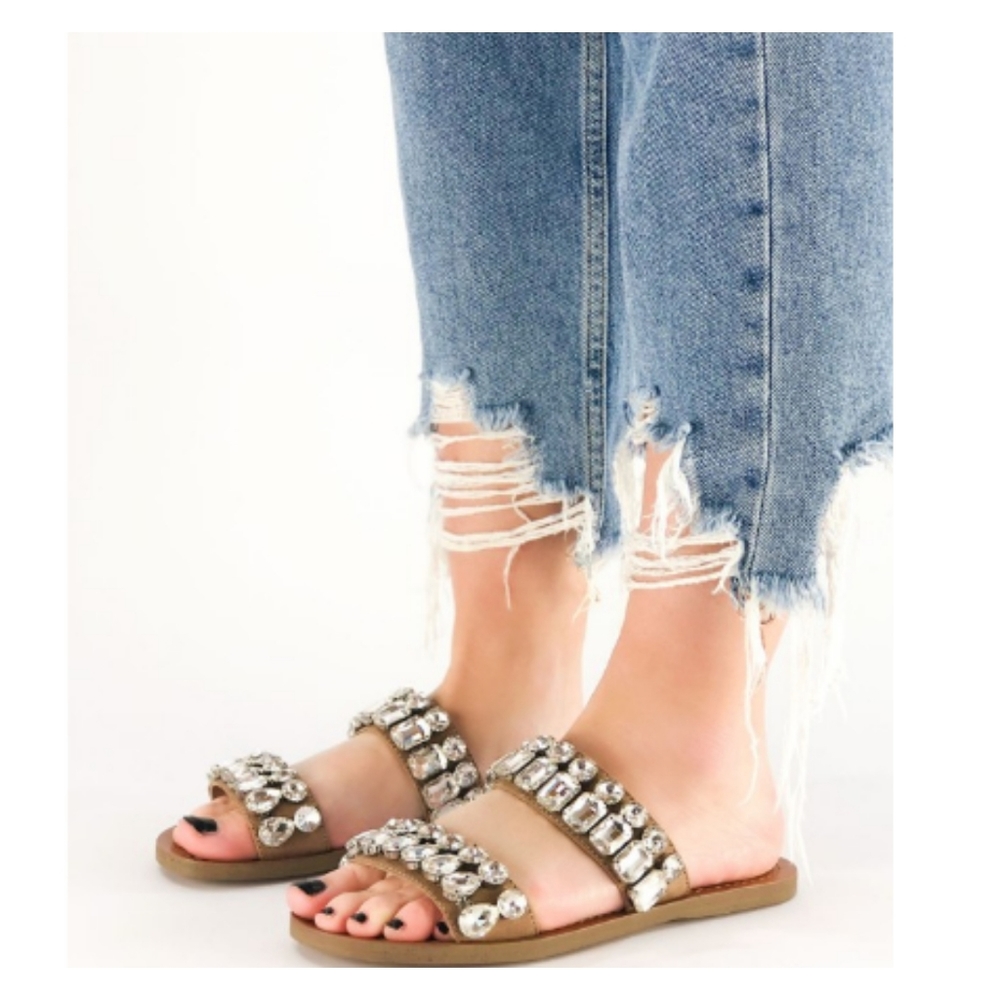 *LAST🍐 NEW Steve Madden Jewel Slide Sandals - Picture 2 of 8